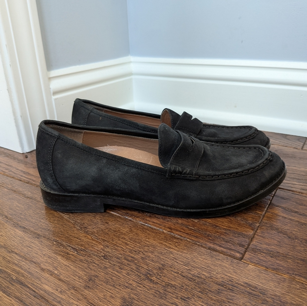 Vionic Women's Black Suede Waverly Loafers Size 6.5